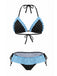 80er Bikini-Set mit Polka-Dots und Neckholder
