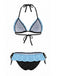 80er Bikini-Set mit Polka-Dots und Neckholder