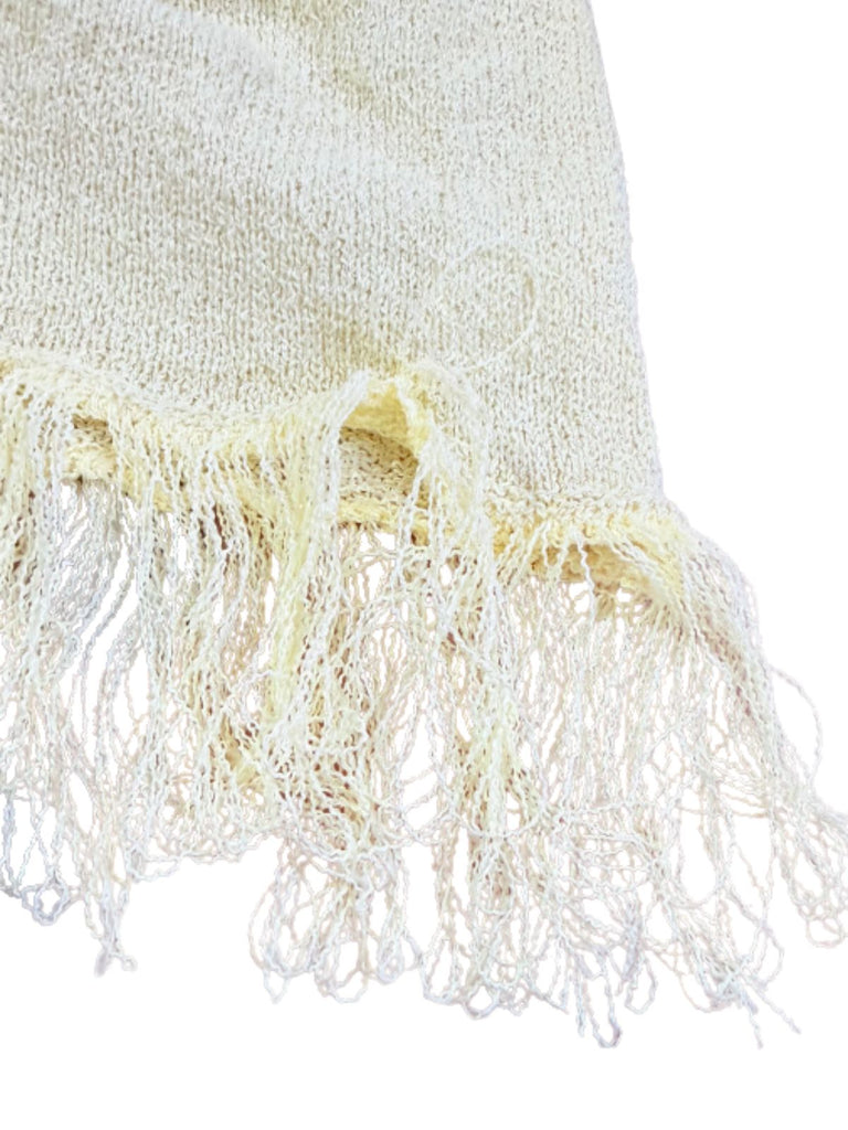 Gelb 60er Beach Strick- & Cover-Up mit Perlen