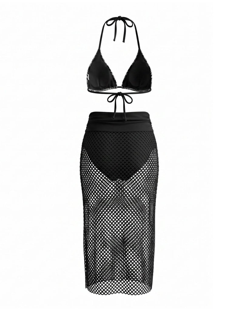 80er Boho Bikini-Set & Cover-Up