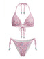 80er Bikini-Set mit Paillettenbesatz und Neckholder