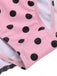 [Übergröße] Rosa 1940er Polka Dots Hater Badeanzug
