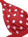 Rot 1950er Polka Dot Halter Separater Badeanzug