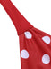 Rot 1950er Polka Dot Halter Separater Badeanzug