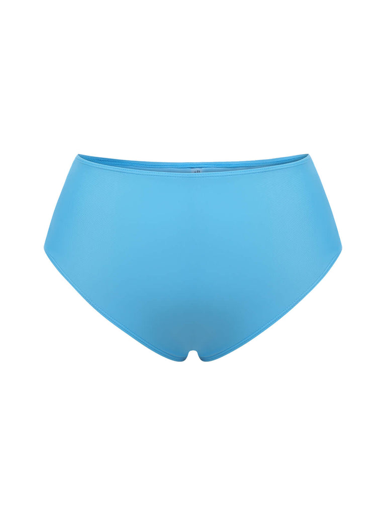 [Übergröße] Blau 1950er Diagonale Streifen Einteiliger Badeanzug