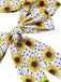 Gelb 1950er Sonnenblume Kreuzhalter Badeanzug