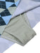 Blau Grau 1950er Argyle Halter Einteiliger Badeanzug