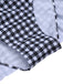 Blau 1960er Plaid Patchwork Gurt Badeanzug