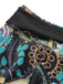 1950er Farbblock Blumen Halter Badeanzug