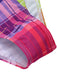 Multicolor 1970er Regenbogen Plaid Bogen Badeanzug