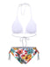 1960er Tropisch Halter Bikini Set & Cover-Up