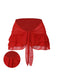 Rot 1960er Solide Chiffon Rock Cover-Up