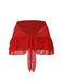 Rot 1960er Solide Chiffon Rock Cover-Up