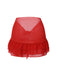 Rot 1960er Solide Chiffon Rock Cover-Up