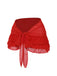Rot 1960er Solide Chiffon Rock Cover-Up