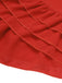 Rot 1960er Solide Chiffon Rock Cover-Up