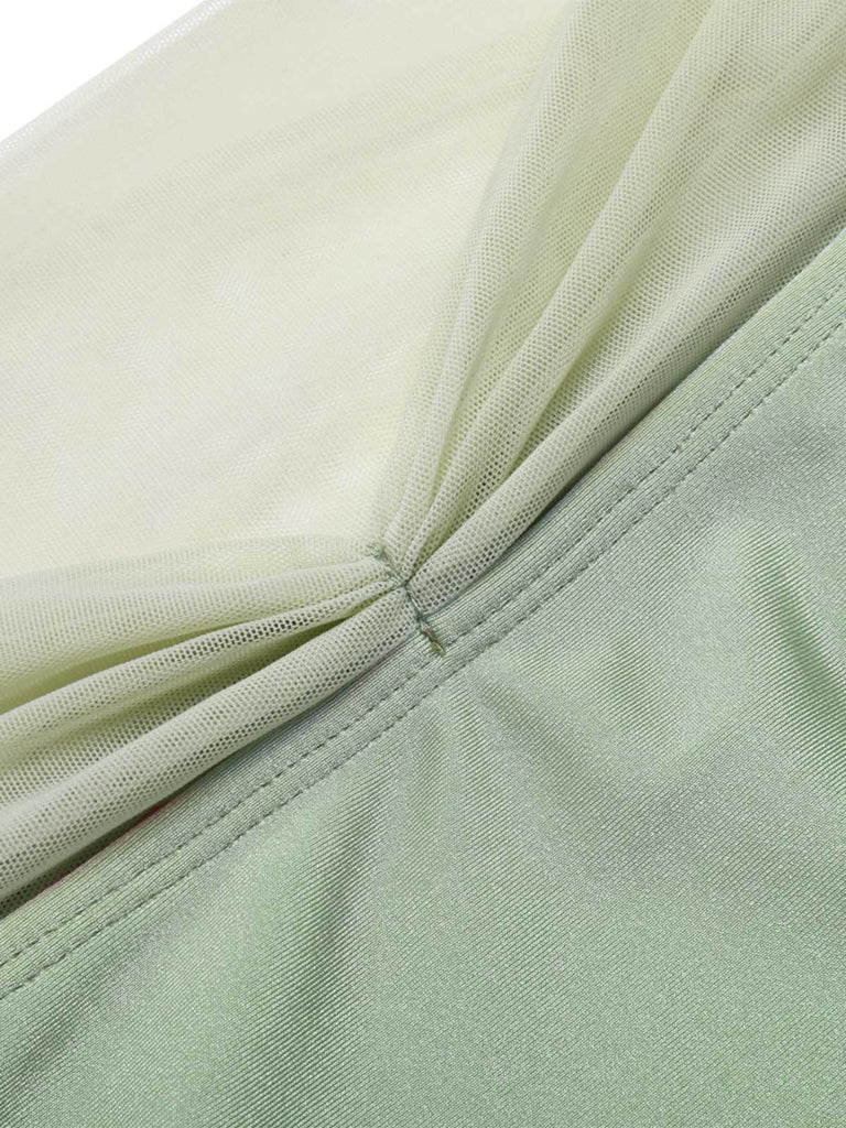 1970er Meerjungfrau Halter Bikini Set