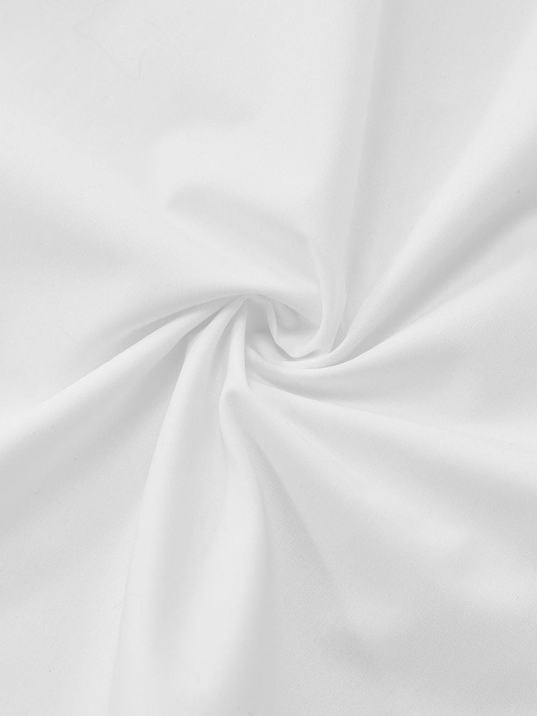 [Vorverkauf] Weiß 1960er Victoria Baumwolle Puffärmel Maxi Nachthemd