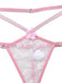 Rosa 60er schulterfreies Schlafanzug-Set mit Blumen und Spitze