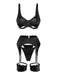 Black 1950s Vintage Two Piece Set