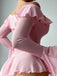 50er schulterfreies Nachtkleid aus transparentem Mesh