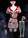 Weiß 80er Halloween mit Blood und Splatter