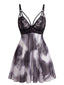 50er Babydoll-Negligé mit Ombré-Mesh und Spitze