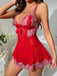 50er Babydoll-Nachthemd aus Spitze und Mesh