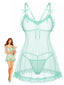 70er Babydoll-Negligé aus Spitze und Tüll