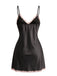 30er Satin-Nachthemd mit Spitze und Besatz