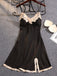 30er Satin-Nachthemd mit Spitze und Besatz