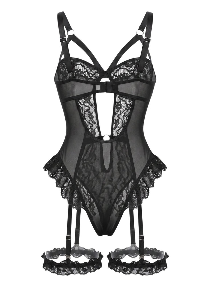50er Body mit Cut-out und Spitze