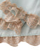 50er Satin-Nachthemd mit V-Ausschnitt und Spitze