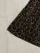 Braunes 50er Nachtkleid-Set mit Leopardenmuster und Spitzenbesatz