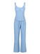 2PCS Blau 1950er Spitze Patchwork Pyjama