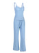 2PCS Blau 1950er Spitze Patchwork Pyjama