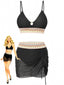 1940er Chevron Netz Patchwork Tankini Set