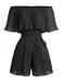 Einfarbiger, schulterfreier Falten-Jumpsuit aus den 1960er Jahren, Größe 2