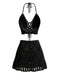 Häkel-Strandkleid aus den 1980er Jahren – Vintage-Mode, Retro-Stil
