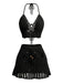Häkel-Strandkleid aus den 1980er Jahren – Vintage-Mode, Retro-Stil