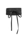 Schwarzes Vintage-PU-Leder-Schleifen-Breitband
