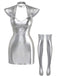Silber 60er mit Neckholder und Metallic