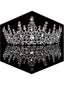 Silbernes Vintage Kronen-Haarband mit Strass