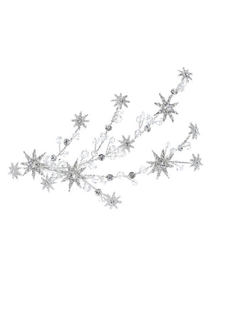 Silbere Haarspange mit Stern und Strass