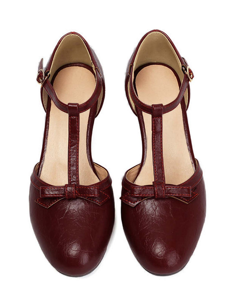 Pumps mit Schleife und Knöchelriemen