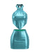 Türkis 1980er Metallic Halter Rückenbindung Mini Kleid