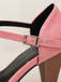 Zwei Ton T Gurt Maria Jane Block Ferse Pumps