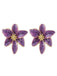 Vintage Emaille Lilie Blume Zucht Ohrringe