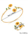 Vintage Armband mit Blumen und Ring