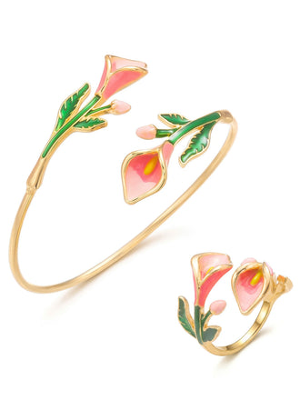 Vintage Armband mit Blumen und Ring